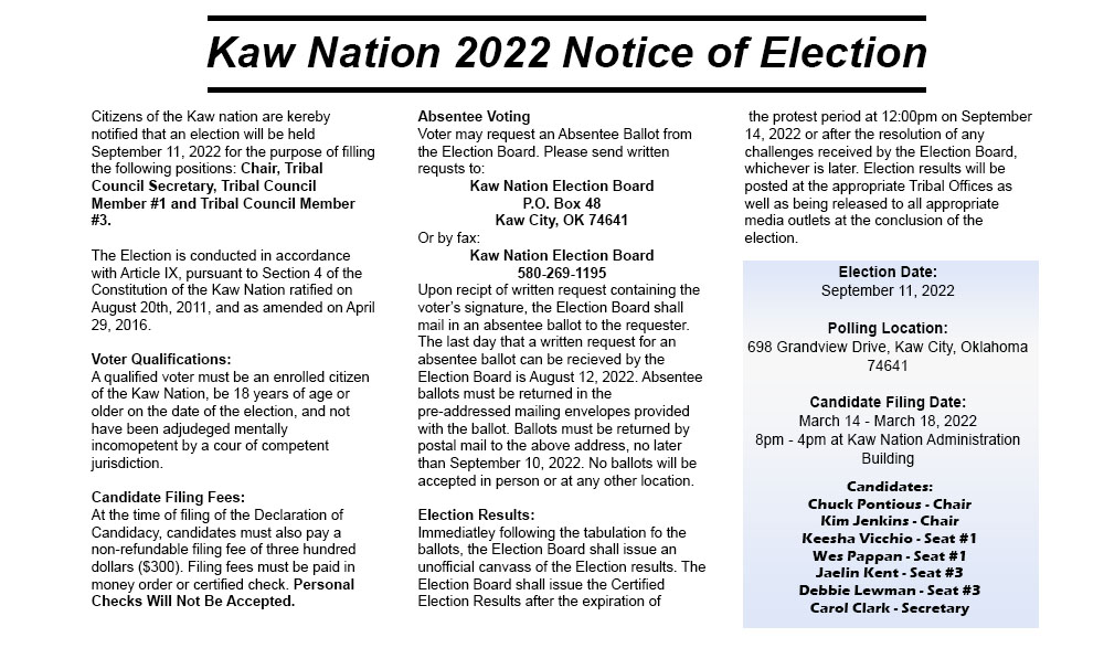 2022 Notice of Election HEADER